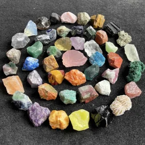 Pierres Brutes en Cristal Naturel – Quartz, Améthyste, Chakras (3–5 cm)